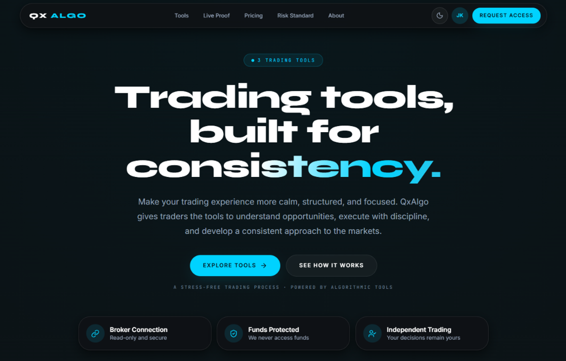 QxAlgo trading tools platform